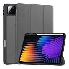 Gigapack GP-168365 Xiaomi Pad 7 Pro / Pad 7 sötétszürke bőr hatású tablet tok Gigapack GP-168365 Xiaomi Pad 7 Pro / Pad 7 sötétszürke bőr hatású tablet tok