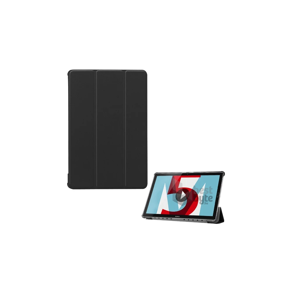 Gigapack GP-76236 Huawei MediaPad M5 10.8 WIFI / MediaPad M5 10.8 LTE fekete bőr hatású oldalra nyíló tok