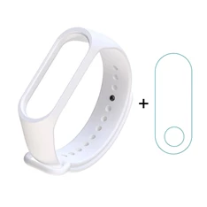 Gigapack GP-78919 Xiaomi MI Band 4 / MI Band 3 fehér szilikon keret + kijelzővédő