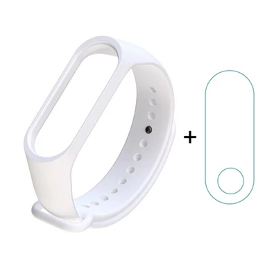 Gigapack GP-78919 Xiaomi MI Band 4 / MI Band 3 fehér szilikon keret + kijelzővédő