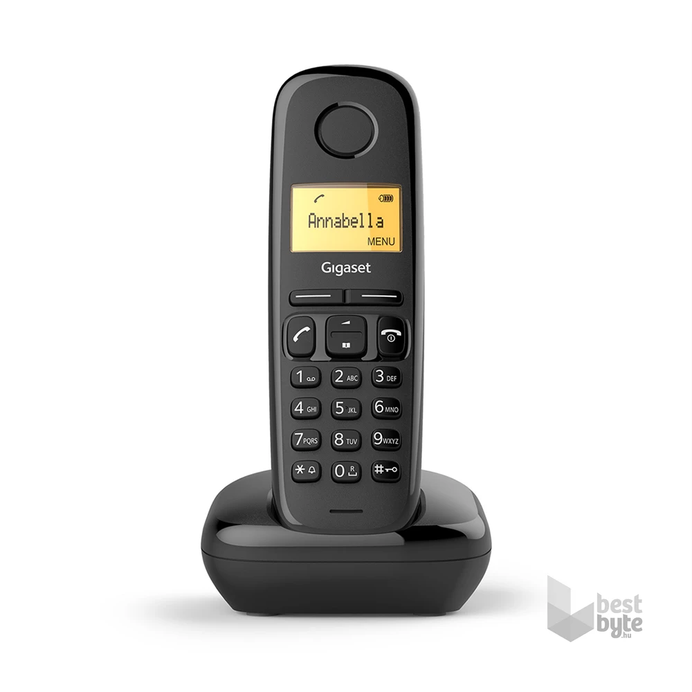 Gigaset A170 DUO DECT hívóazonosítós fekete telefon