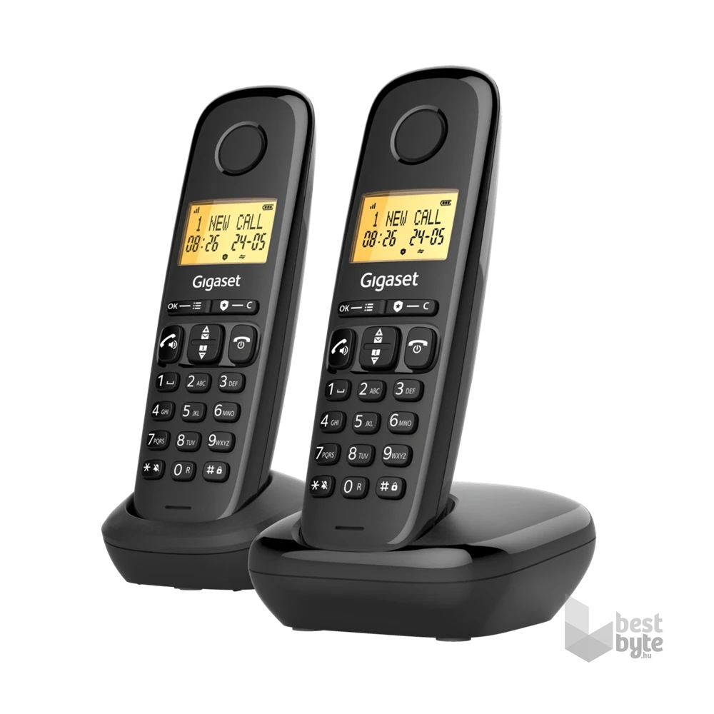 Gigaset Basic 100 DUO fekete dect telefon