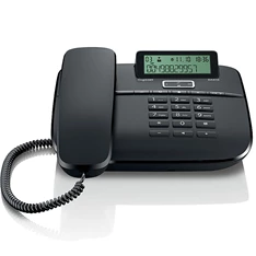 Gigaset DA610 kihangosítható hívóazonosítós fekete vezetékes telefon