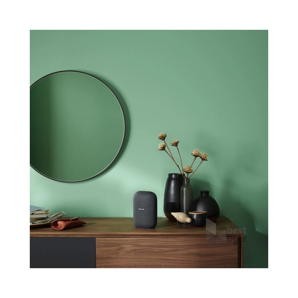 Google Nest Audio grafitszürke okos hangszóró (Újracsomagolt)