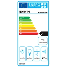 Gorenje BHI681EB fekete beépíthető páraelszívó