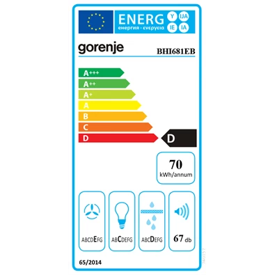 Gorenje BHI681EB fekete beépíthető páraelszívó