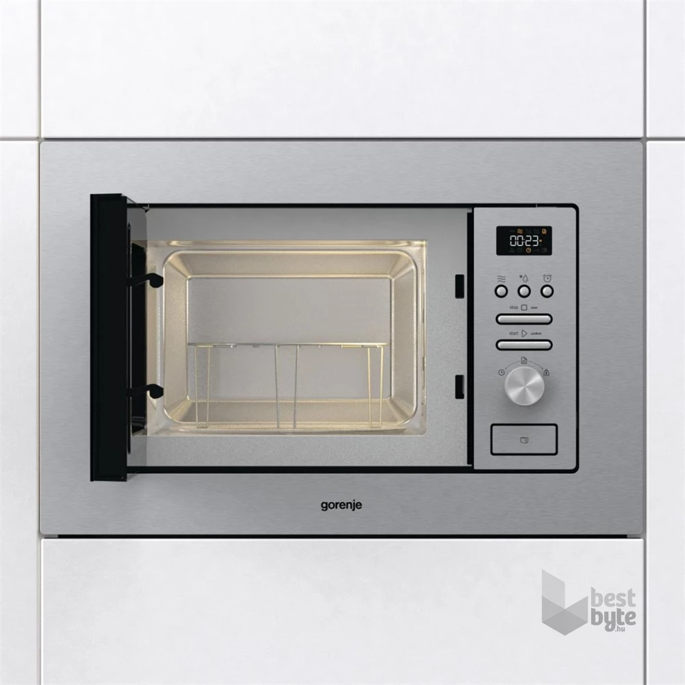 Gorenje BM201AG1X 800W 20L inox beépíthető mikrohullámú sütő
