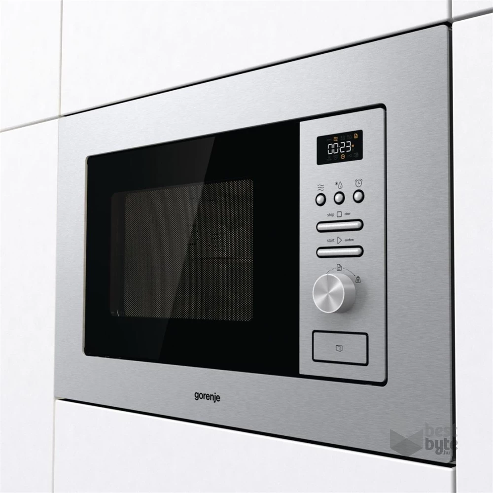 Gorenje BM201AG1X 800W 20L inox beépíthető mikrohullámú sütő