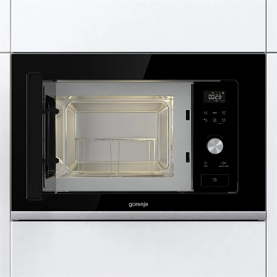 Gorenje BMX201AG1BG 1000W 20L inox beépíthető grillezős mikrohullámú sütő