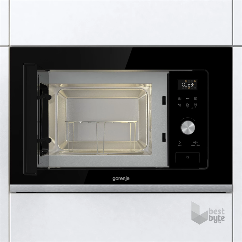 Gorenje BMX201AG1BG 1000W 20L inox beépíthető grillezős mikrohullámú sütő
