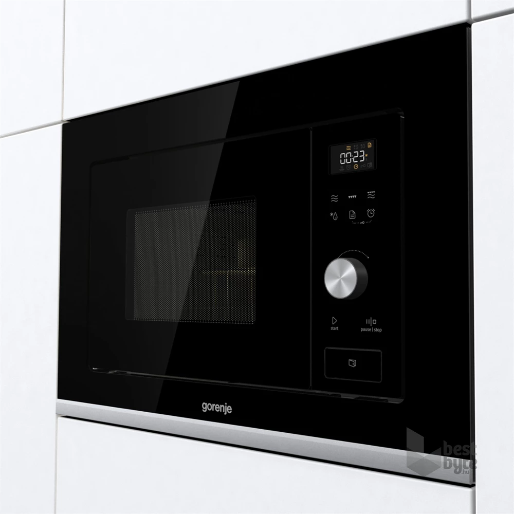 Gorenje BMX201AG1BG 1000W 20L inox beépíthető grillezős mikrohullámú sütő