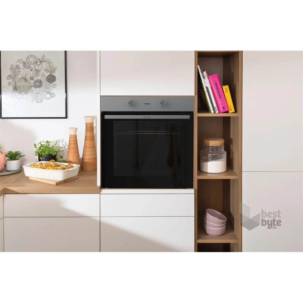 Gorenje BO6712E02XK inox, beépíthető, sütőtér: 84L, grill, hidrolitikus, sütő