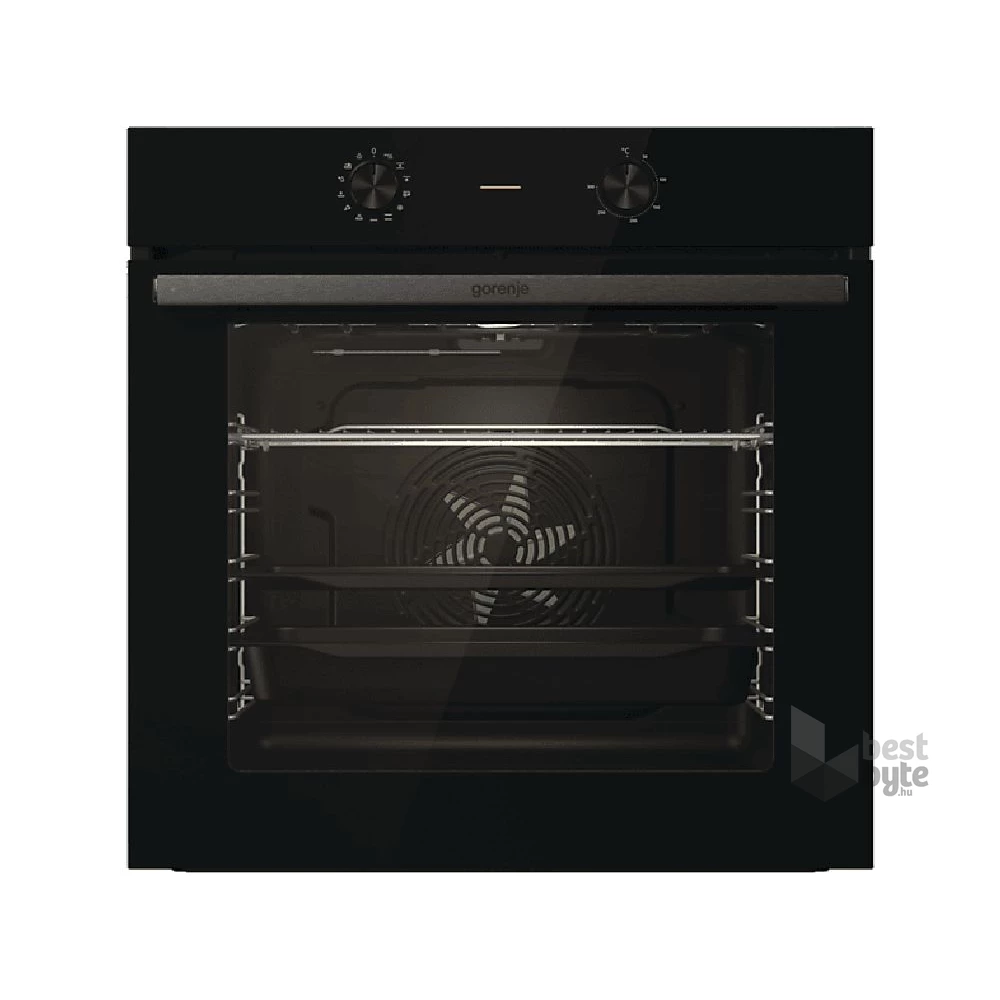 Gorenje BO6717E03BG fekete, beépíthető, sütőtér: 77L, grill, légkeverés, hidrolitikus, sütő