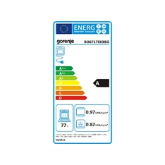 Gorenje BO6717E03BG fekete, beépíthető, sütőtér: 77L, grill, légkeverés, hidrolitikus, sütő