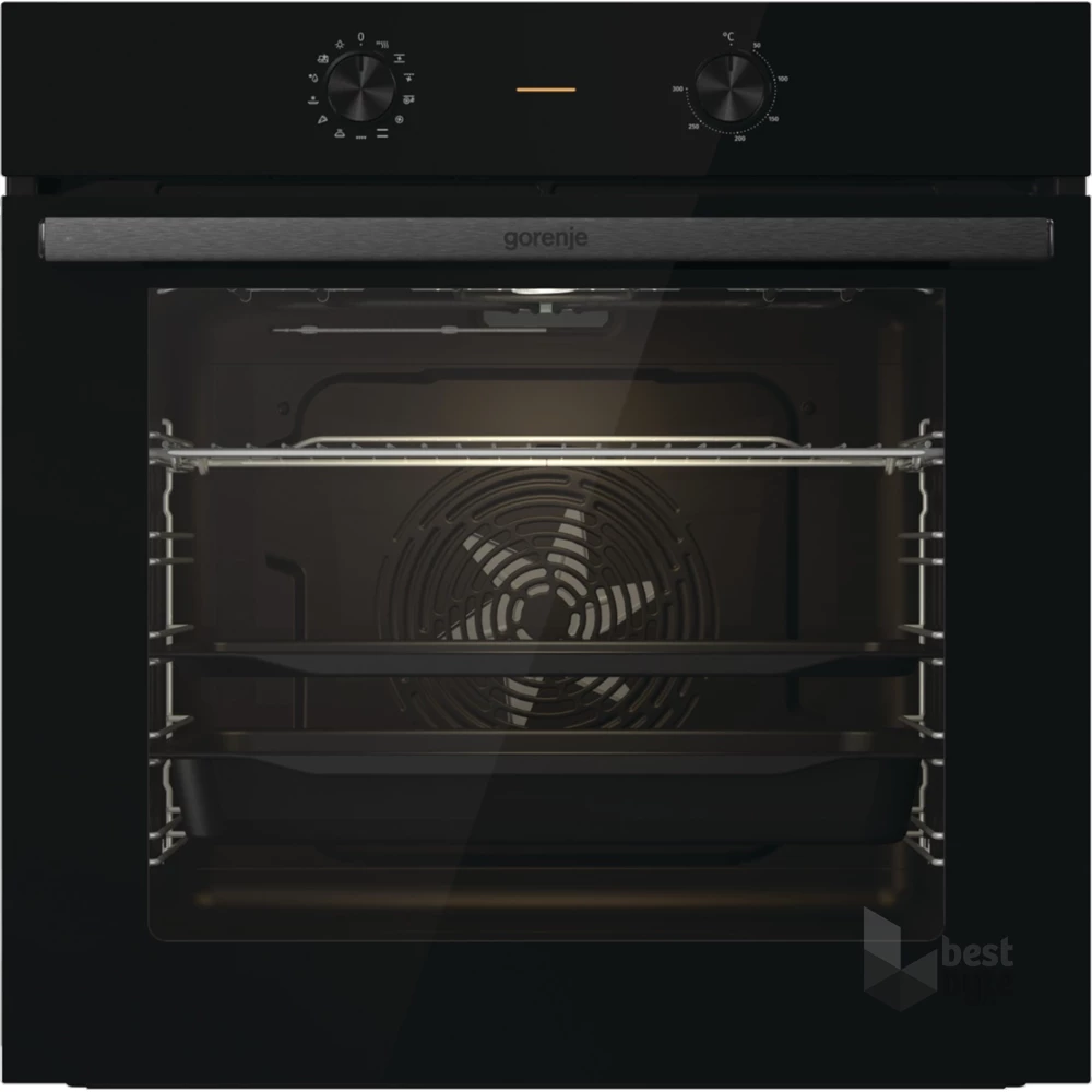Gorenje BO6717E03BG fekete, beépíthető, sütőtér: 77L, grill, légkeverés, hidrolitikus, sütő