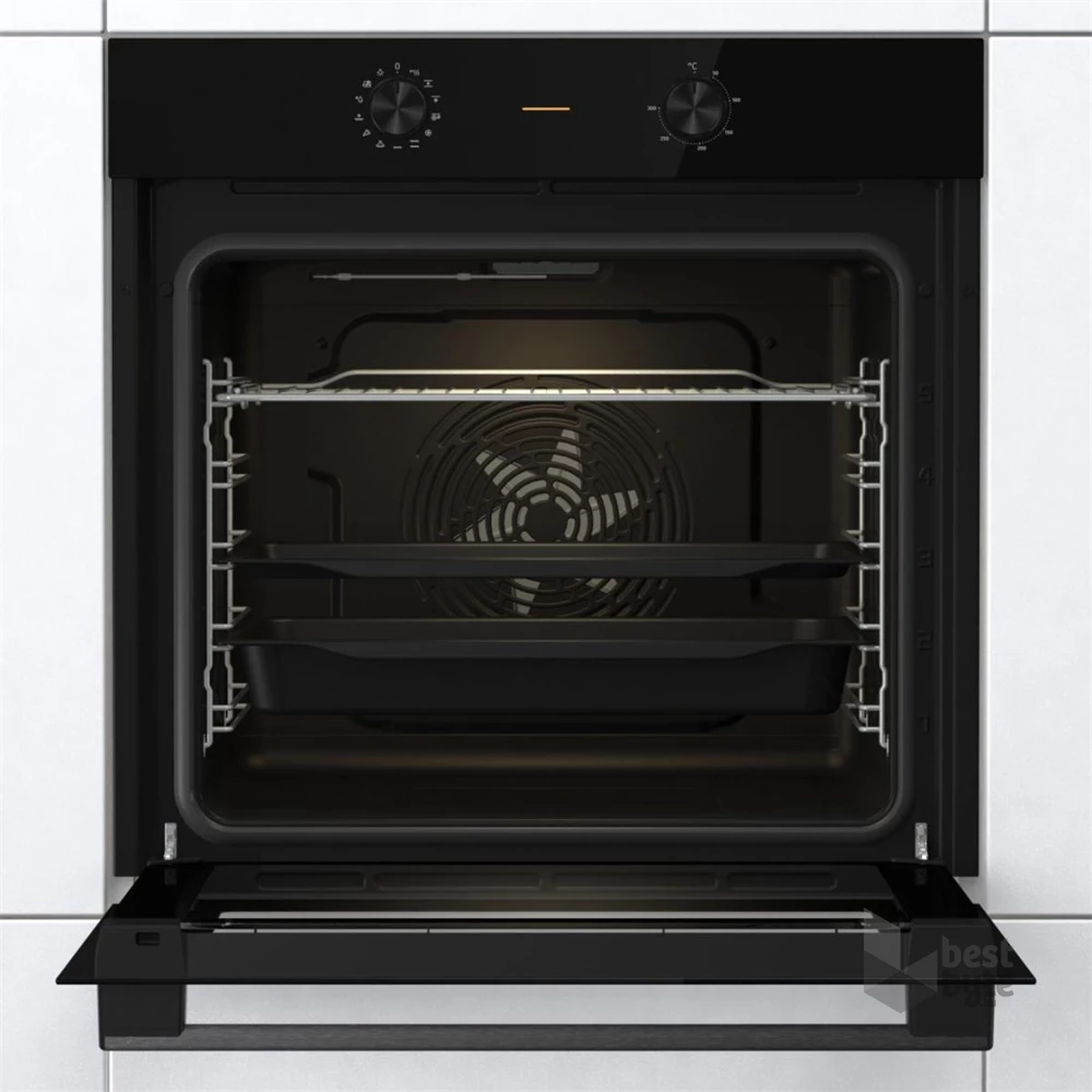 Gorenje BO6717E03BG fekete, beépíthető, sütőtér: 77L, grill, légkeverés, hidrolitikus, sütő