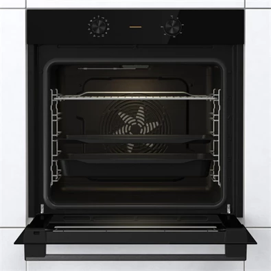 Gorenje BO6717E03BG fekete, beépíthető, sütőtér: 77L, grill, légkeverés, hidrolitikus, sütő