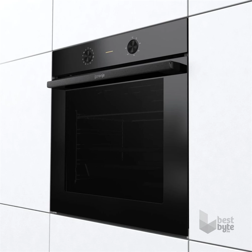 Gorenje BO6717E03BG fekete, beépíthető, sütőtér: 77L, grill, légkeverés, hidrolitikus, sütő