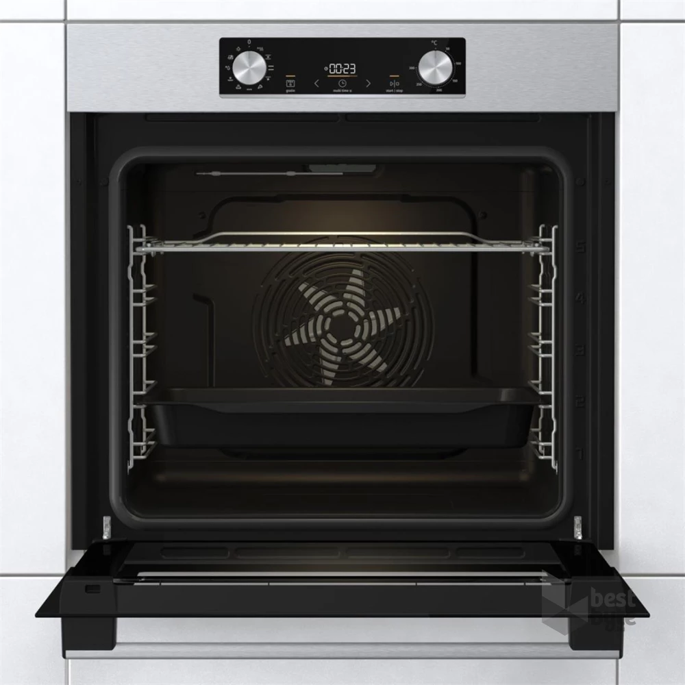 Gorenje BO6735E02X inox, beépíthető, sütőtér: 77L, grill, légkeverés, hidrolitikus, sütő