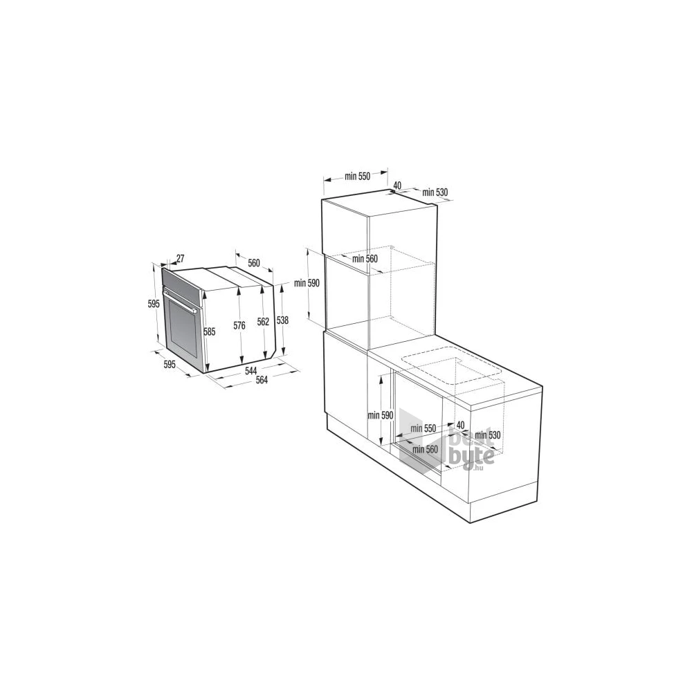 Gorenje BOS67372CLB beépíthető antracit sütő