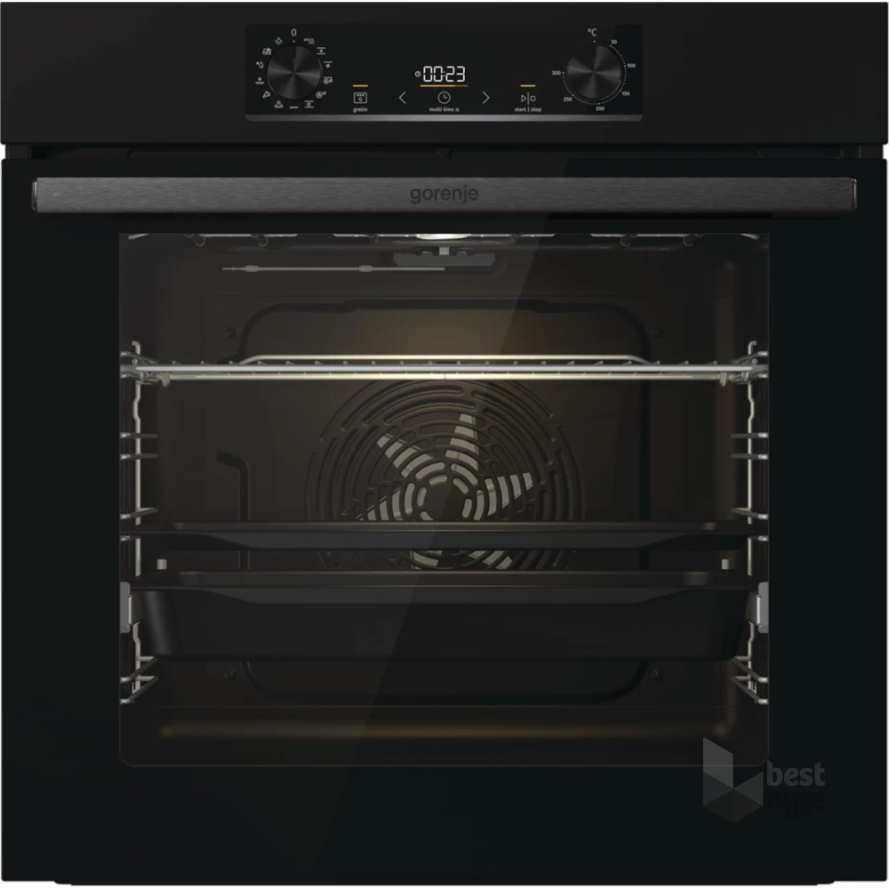 Gorenje BOS6737E06B fekete, beépíthető, sütőtér: 77L, grill, légkeverés, hidrolitikus, sütő