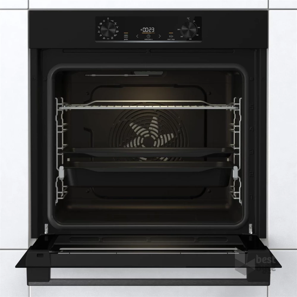 Gorenje BOS6737E06B fekete, beépíthető, sütőtér: 77L, grill, légkeverés, hidrolitikus, sütő