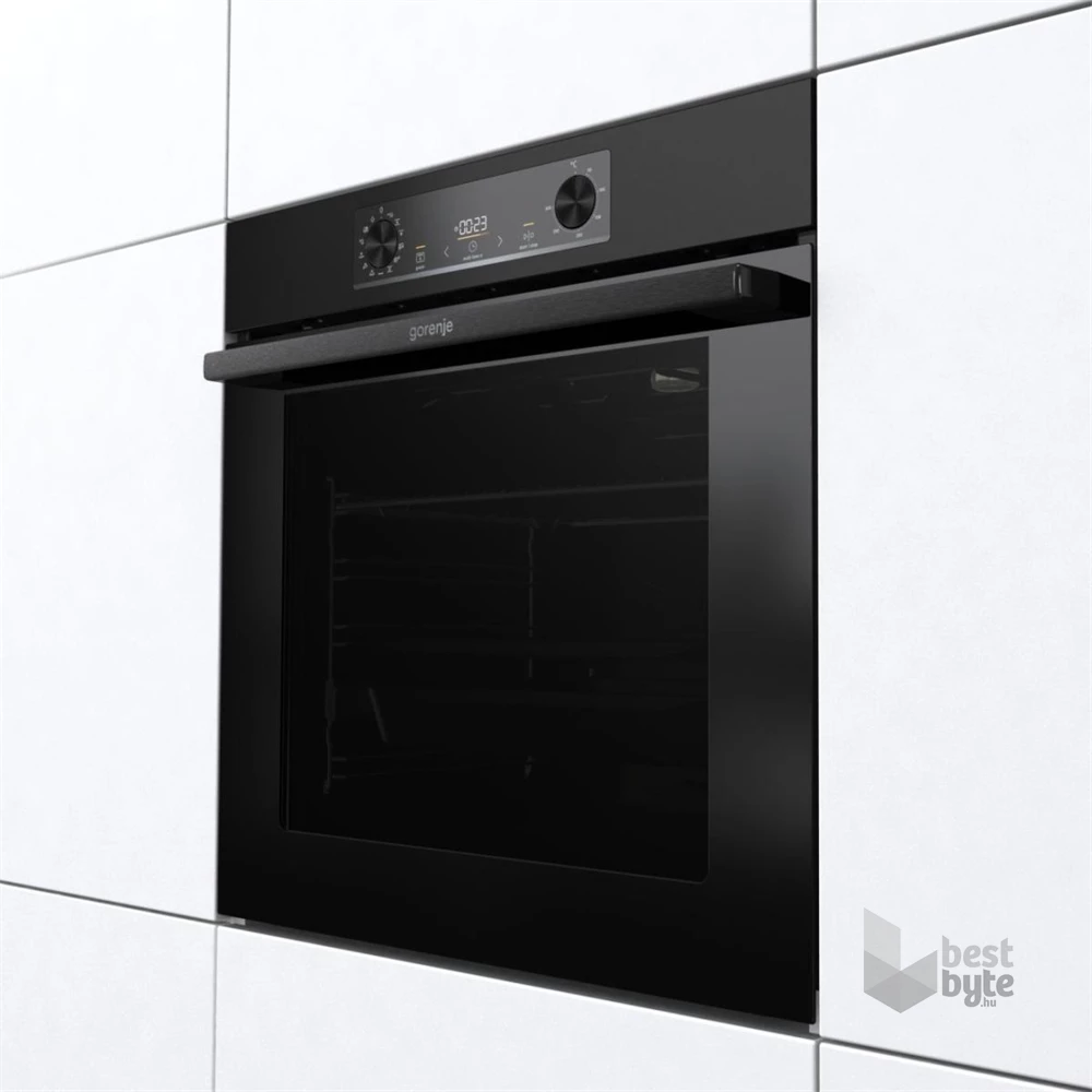 Gorenje BOS6737E06B fekete, beépíthető, sütőtér: 77L, grill, légkeverés, hidrolitikus, sütő