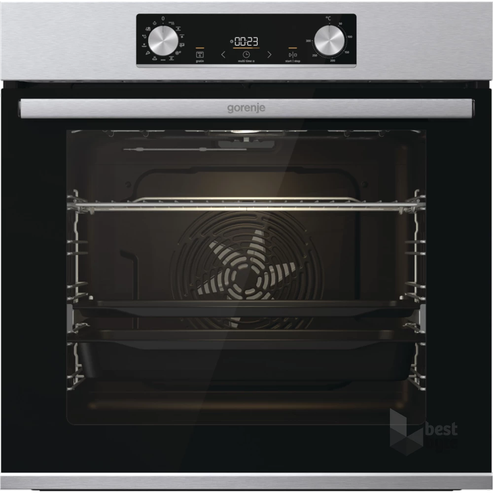 Gorenje BOS6737E13X inox, beépíthető, sütőtér: 77L, grill, hidrolitikus, sütő