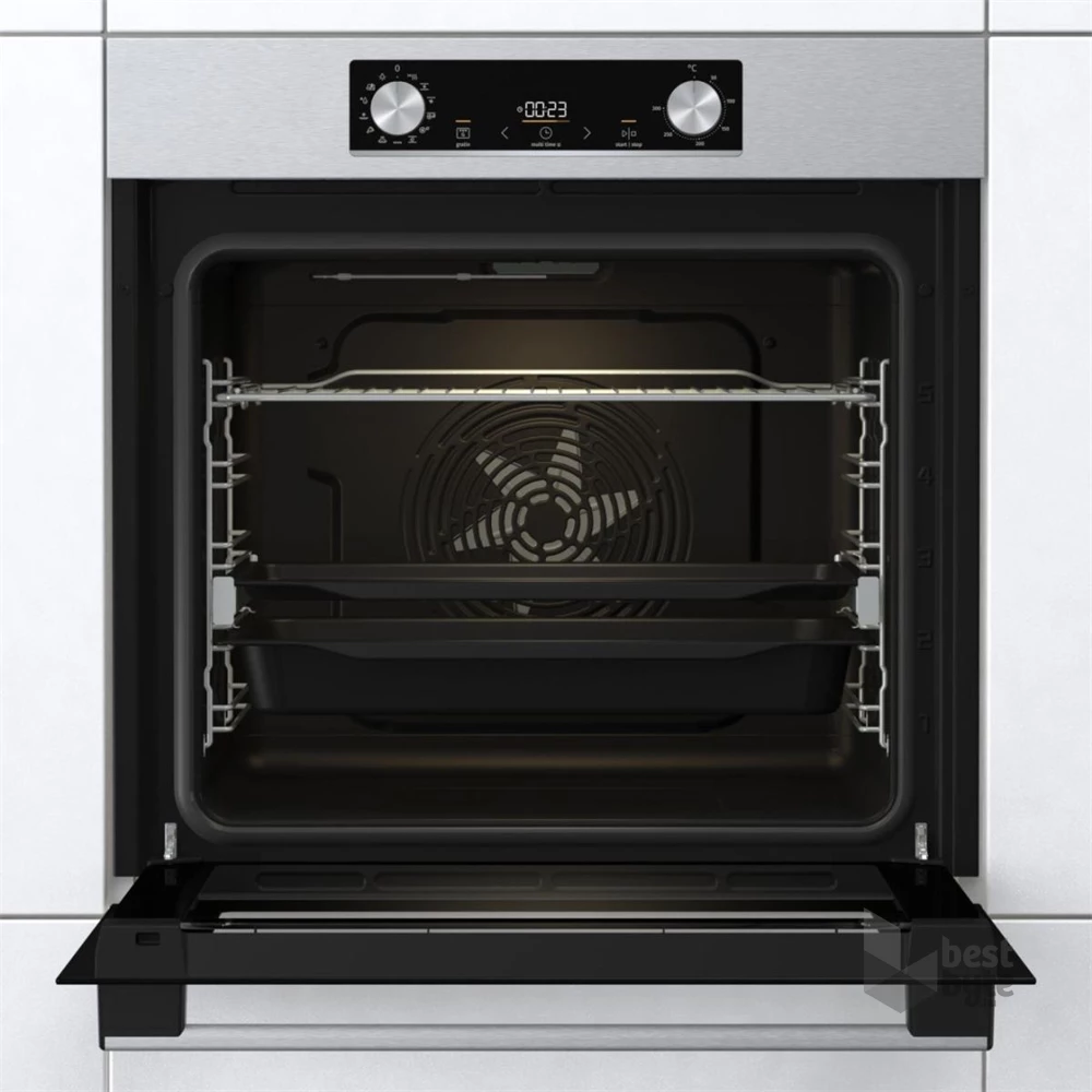 Gorenje BOS6737E13X inox, beépíthető, sütőtér: 77L, grill, hidrolitikus, sütő