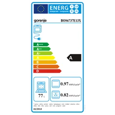 Gorenje BOS6737E13X inox, beépíthető, sütőtér: 77L, grill, hidrolitikus, sütő