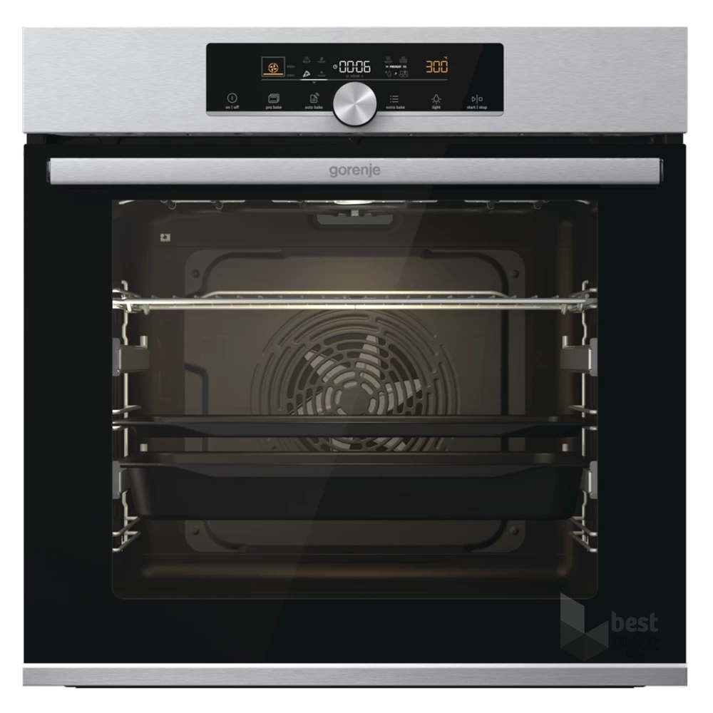 Gorenje BOS6747A01X inox, beépíthető, sütőtér: 71L, grill, légkeverés, hidrolitikus, sütő
