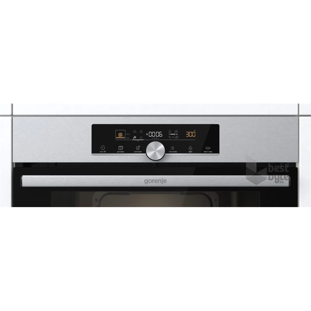 Gorenje BOS6747A01X inox, beépíthető, sütőtér: 71L, grill, légkeverés, hidrolitikus, sütő