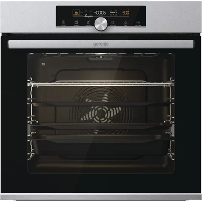 Gorenje BPS6747A06X inox, beépíthető, sütőtér: 77L, grill, légkeverés, pirolitikus, sütő