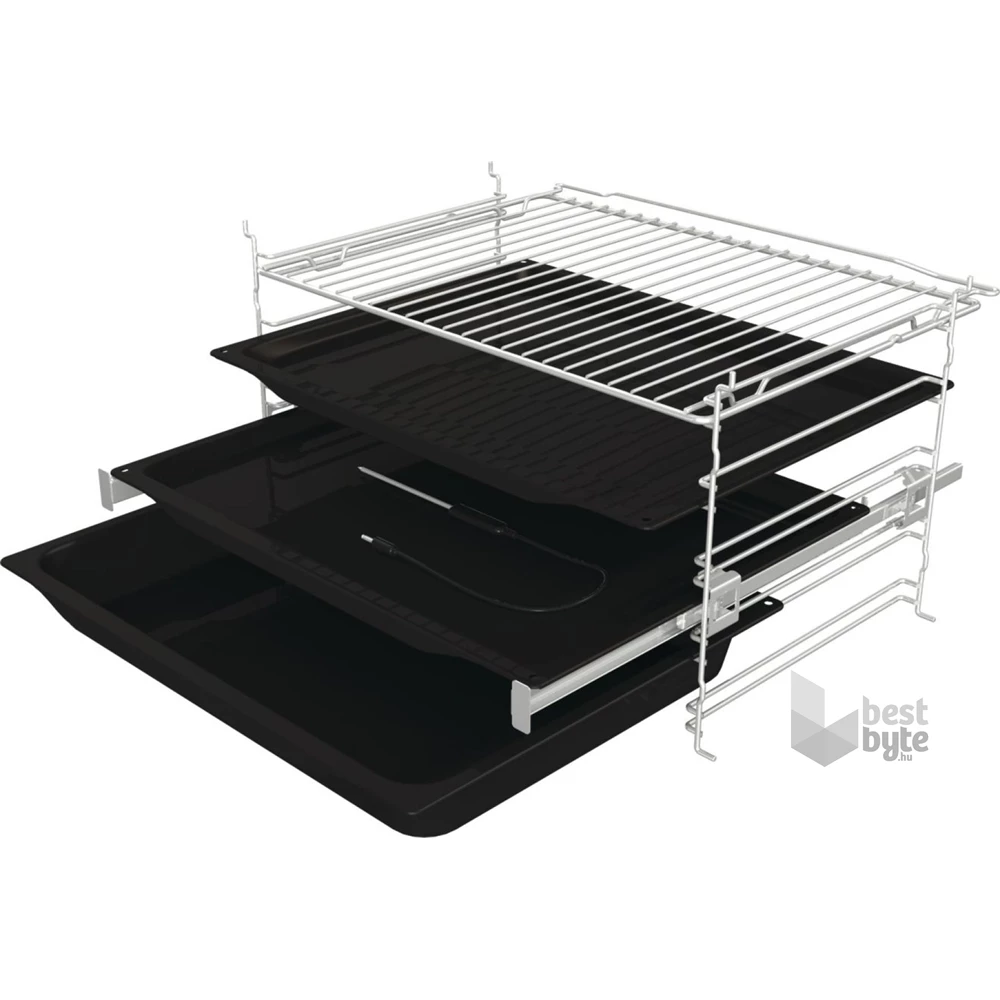 Gorenje BPS6747A06X inox, beépíthető, sütőtér: 77L, grill, légkeverés, pirolitikus, sütő