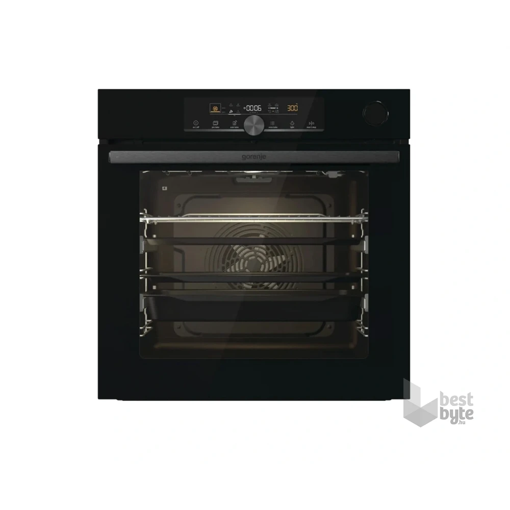 Gorenje BSA6747A04BG fekete, beépíthető, sütőtér:77L, grill, légkeverés, sütő