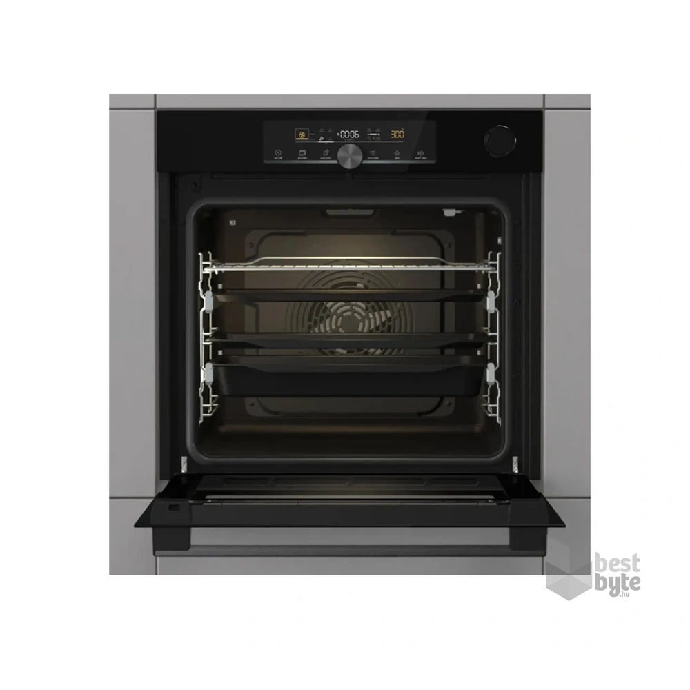 Gorenje BSA6747A04BG fekete, beépíthető, sütőtér:77L, grill, légkeverés, sütő