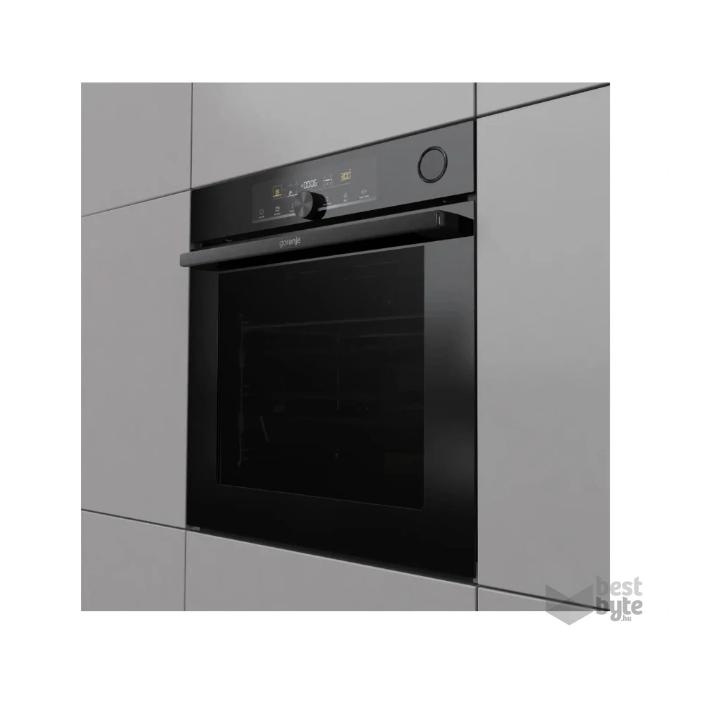 Gorenje BSA6747A04BG fekete, beépíthető, sütőtér:77L, grill, légkeverés, sütő