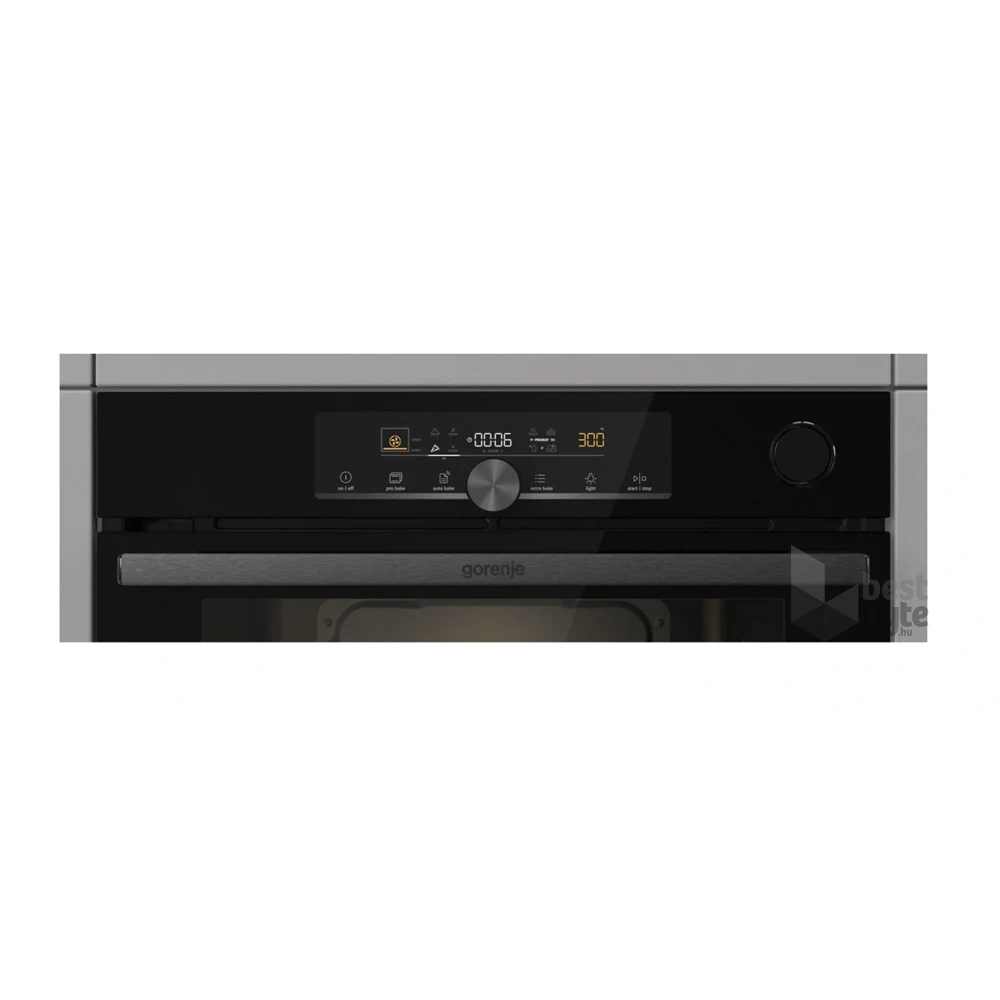 Gorenje BSA6747A04BG fekete, beépíthető, sütőtér:77L, grill, légkeverés, sütő