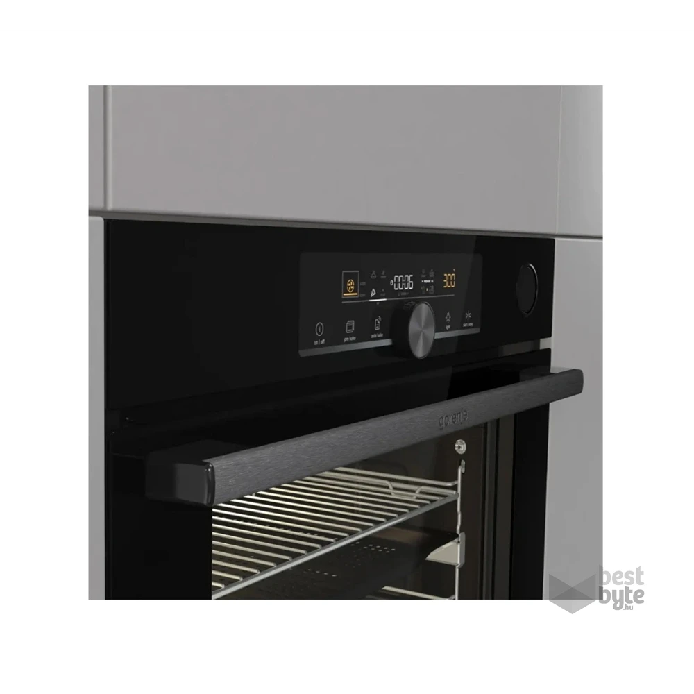 Gorenje BSA6747A04BG fekete, beépíthető, sütőtér:77L, grill, légkeverés, sütő