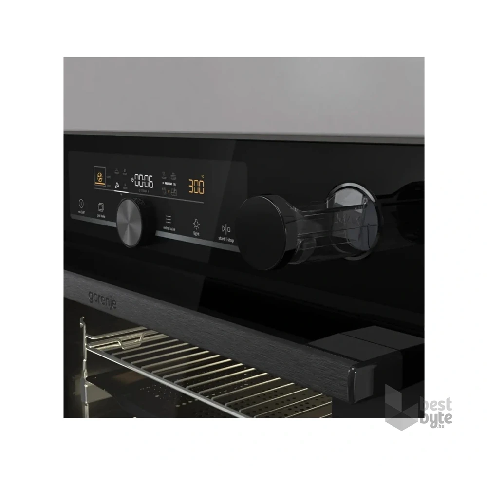 Gorenje BSA6747A04BG fekete, beépíthető, sütőtér:77L, grill, légkeverés, sütő