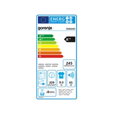 Gorenje DHNA92 fehér, 9 kg, hőszivattyús, szárítógép