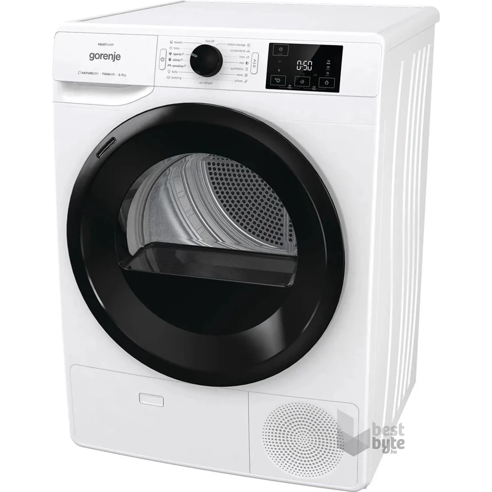 Gorenje DNE72/GN fehér, 7 kg, hőszivattyús, szárítógép (Használt-B)