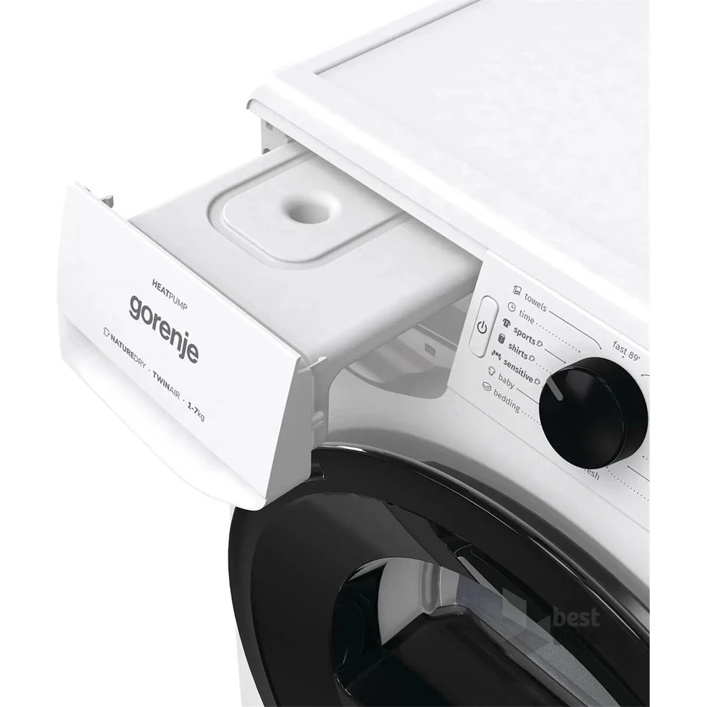 Gorenje DNE72/GN fehér, 7 kg, hőszivattyús, szárítógép (Használt-B)