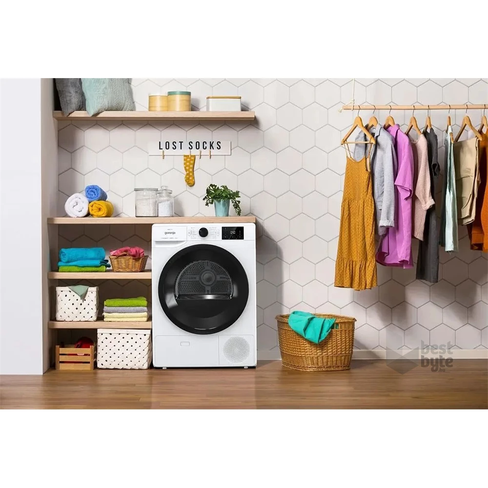 Gorenje DNE72/GN fehér, 7 kg, hőszivattyús, szárítógép (Használt-B)