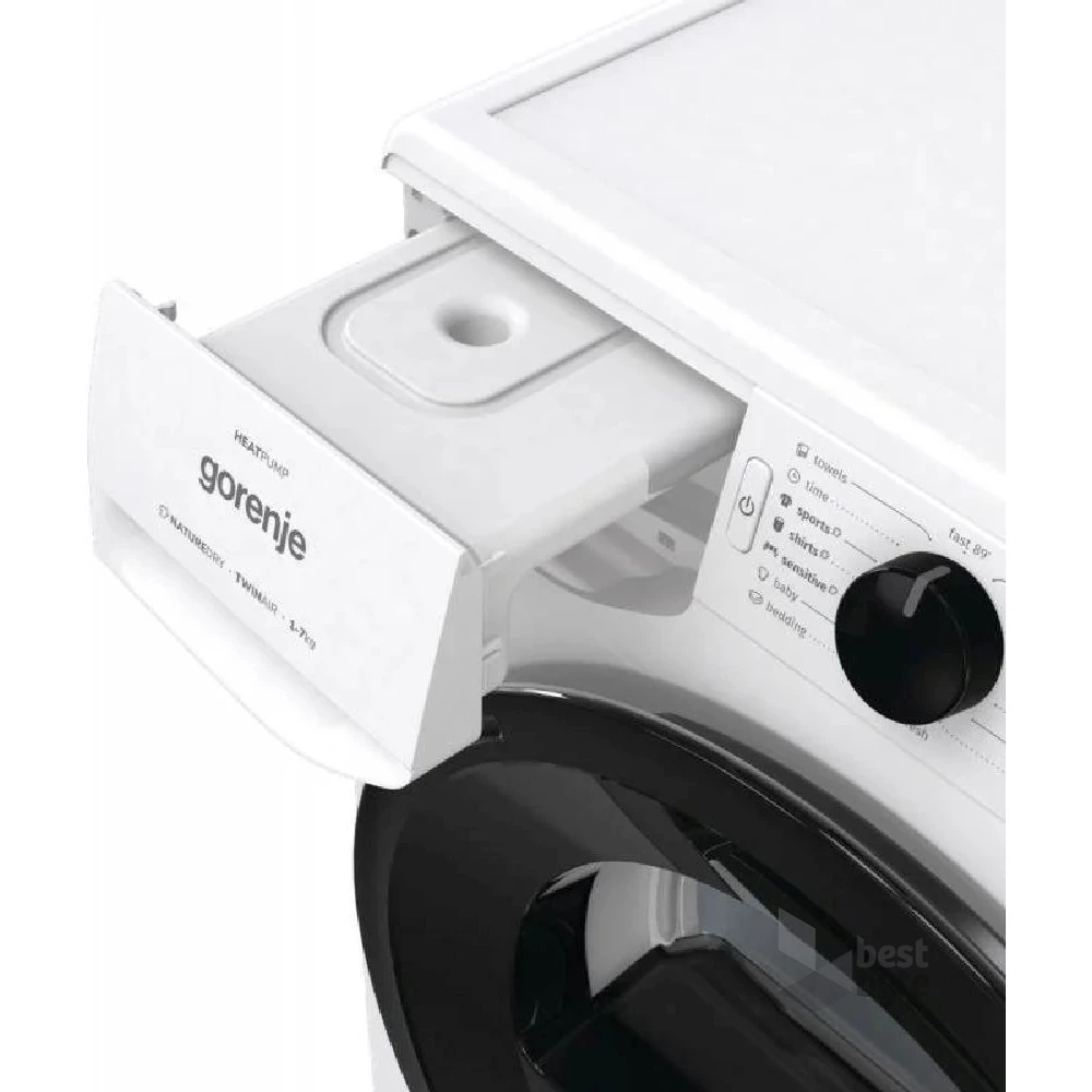 Gorenje DNE72/GN fehér, 7 kg, hőszivattyús, szárítógép (Használt-B)