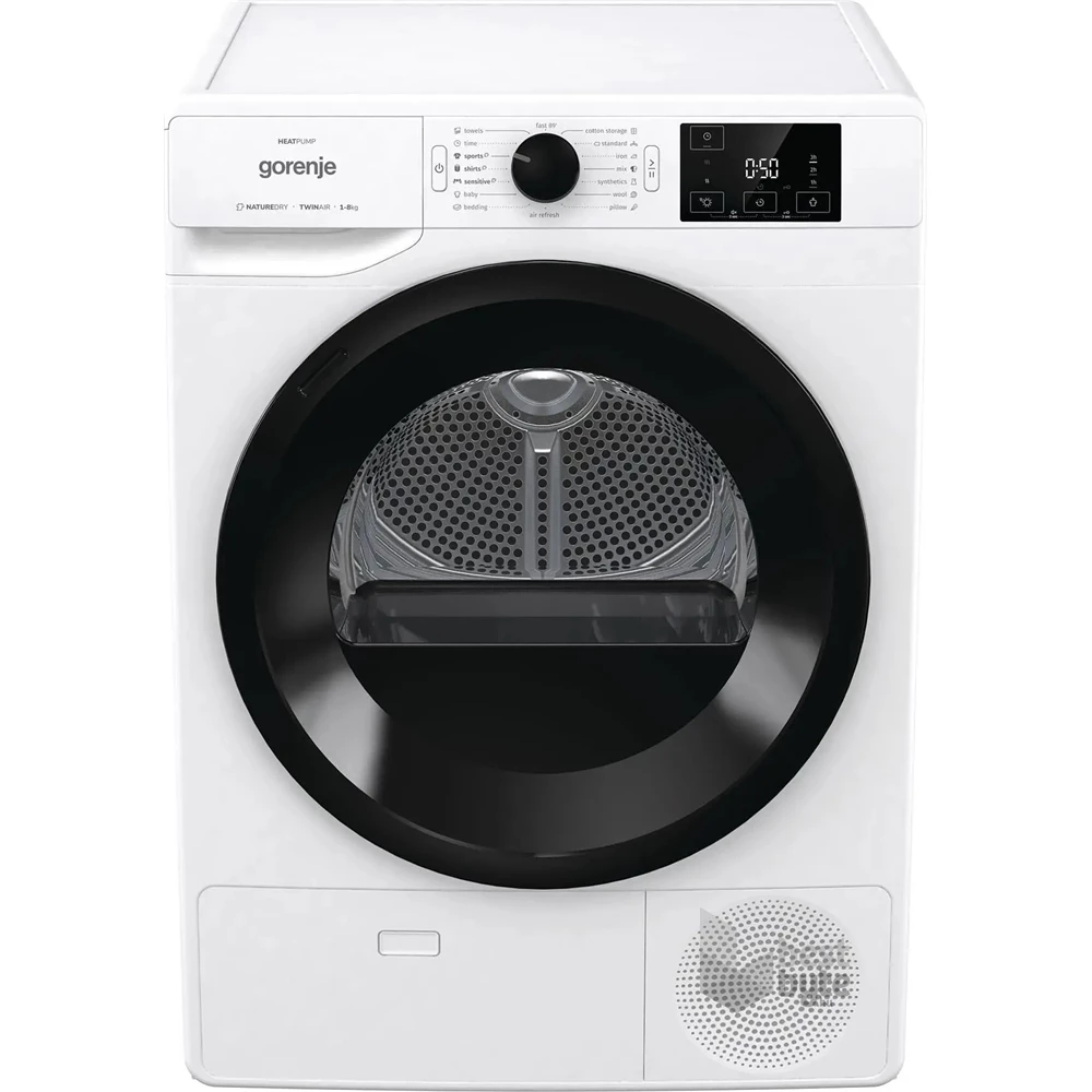 Gorenje DNE82/GN fehér, 8 kg, hőszivattyús, szárítógép (Újszerű)