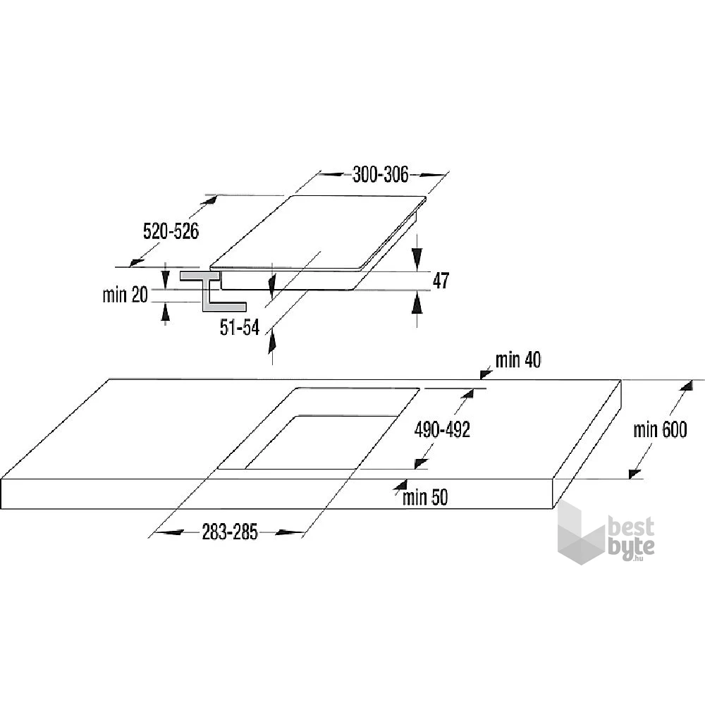 Gorenje ECT322BCSC fekete, beépíthető, elektromos üvegkerámia, főzőzóna: 2, beépíthető méret: 27cm, főzőlap