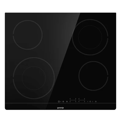 Gorenje ECT644BSC fekete, beépíthető, elektromos üvegkerámia, főzőzóna: 4, beépíthető méret: 56cm, főzőlap