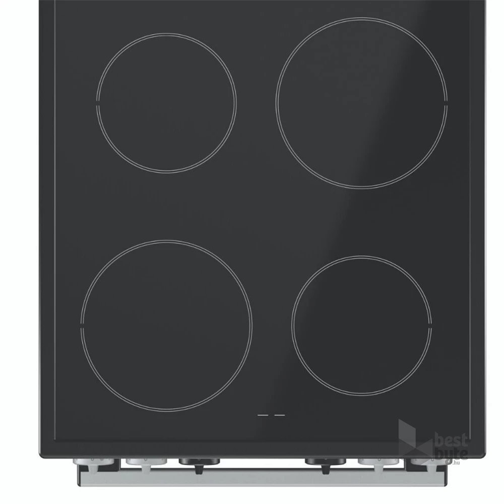 Gorenje EC 5341 SG inox, szabadonálló, kerámialapos, elektromos, főzőzóna: 4, sütő:70L, grill, tűzhely