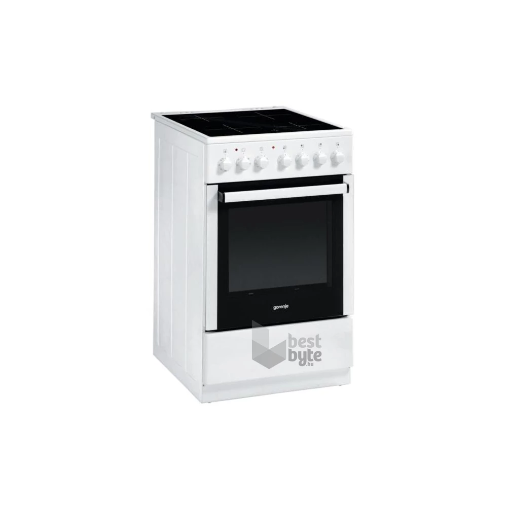 Gorenje EC 5341 WG fehér, szabadonálló, kerámialapos, elektromos, főzőzóna: 4, sütő:70L, grill, tűzhely